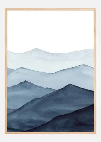 Abstract Blue Poster (21x29.7 cm (A4)) Cumpărături sigure