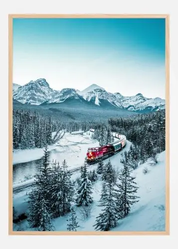 Winter Train Poster (21x29.7 cm (A4)) Plată securizată