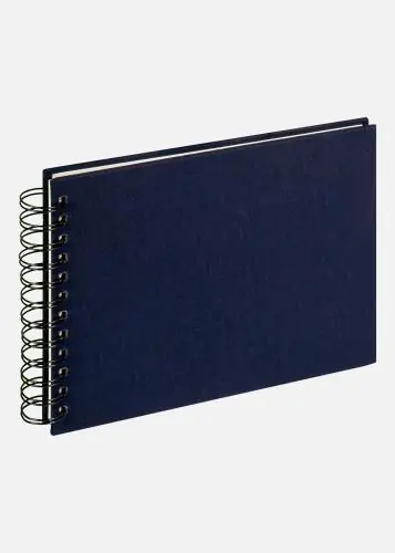 Cloth Album cu spirală Albastru - 19,5x15 cm (40 pagini Albe / 20 file) Bestseller