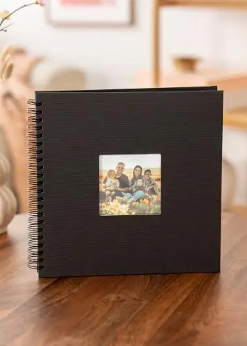 Discount Wiro Album cu spirală Negru - 32x30 cm (50 Negre Pagini / 25 foi)