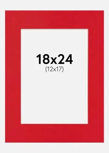 Discount Passepartout Red Hot (Miez Alb) 18x24 cm (12x17)