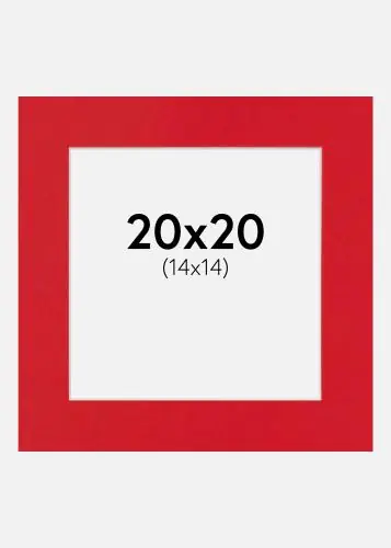 Passepartout Red Hot (Miez Alb) 20x20 cm (14x14) Preț redus