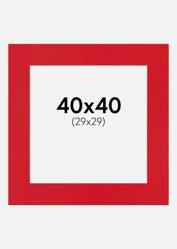 Reducere specială Passepartout Red Hot (Miez Alb) 40x40 cm (29x29)