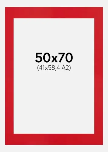 Reducere specială Passepartout Red Hot (Miez Alb) 50x70 cm (41x58,4 - A2)