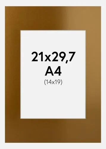Passepartout Gold Rush Metal (Miez Alb) A4 21x29,7 cm (14x19) Cumpără online