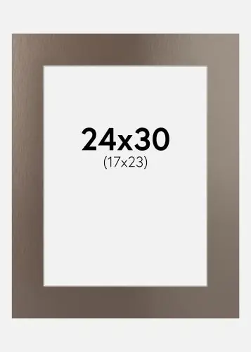 Passepartout Rose Platinum Metal (Miez Alb) 24x30 cm (17x23) Ieftin