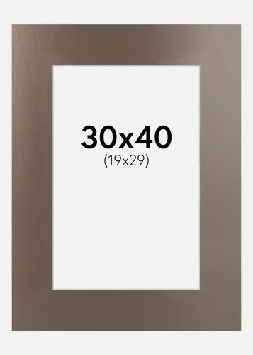 Ofertă limitată Passepartout Rose Platinum Metal (Miez Alb) 30x40 cm (19x29)