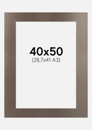Passepartout Rose Platinum Metal (Miez Alb) 40x50 cm (28,7x41 - A3) Plată sigură