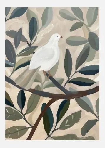 Dove In Tree Tablou Pe Pânză (30x40 cm) Cumpără acum