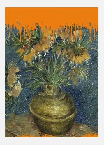Collage Sunflowers And The Splash Van Gogh Tablou Pe Pânză (30x40 cm) Preț promoțional