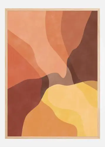Abstract yellow and orange Poster (21x29.7 cm (A4)) Preț promoțional