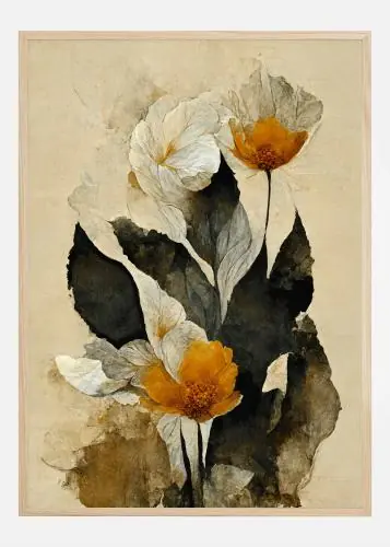 Yellow Paper Flowers Poster (21x29.7 cm (A4)) Disponibil imediat