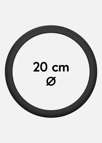 Calitate înaltă Rotund Rama Negru 20 cm Ø