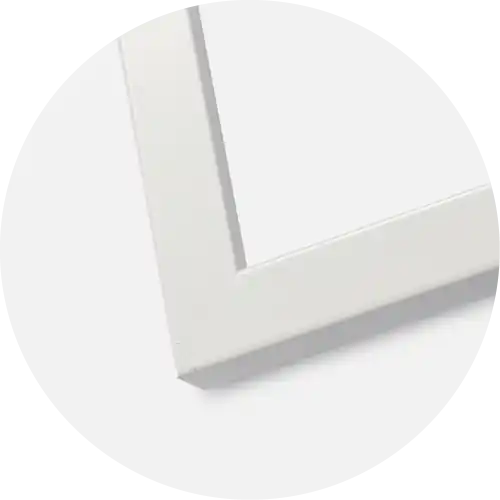 Ramă Sticlă White Wood Glossy 60x80 cm - Paspartu Alb 50x69 cm Ofertă limitată