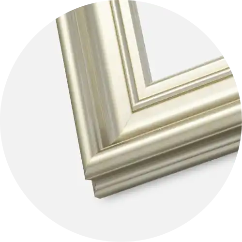 Ramă Mora Premium Sticlă Argintiu 50x75 cm - Paspartu Alb 40x65 cm Retur ușor