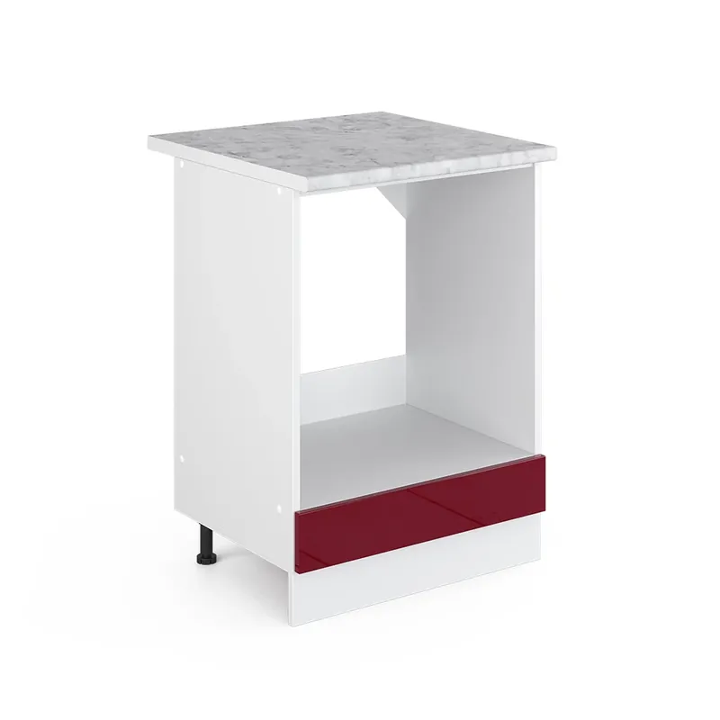 Dulap de transformare a sobei R-Line Roșu lucios ridicat 60 cm , AP Marmură Vicco Disponibil imediat