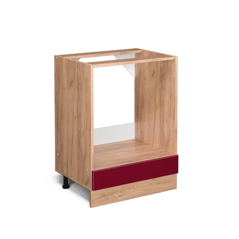 Retur ușor Dulap de transformare a sobei R-Line Roșu lucios ridicat 60 cm fara blat Vicco