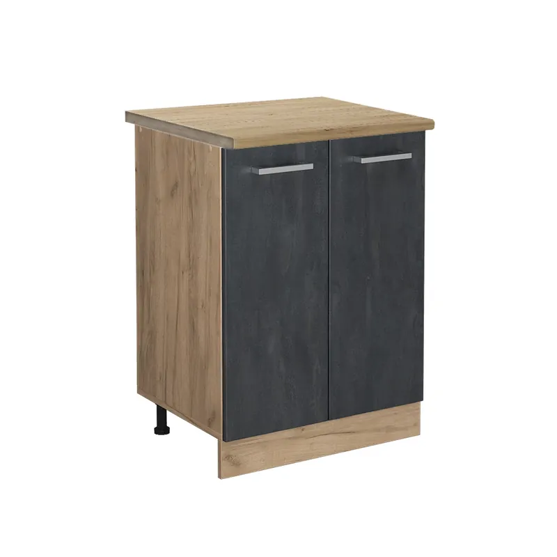 Dulap de bază de bucătărie R-Line Beton negru 60 cm AP stejar Vicco Reduceri