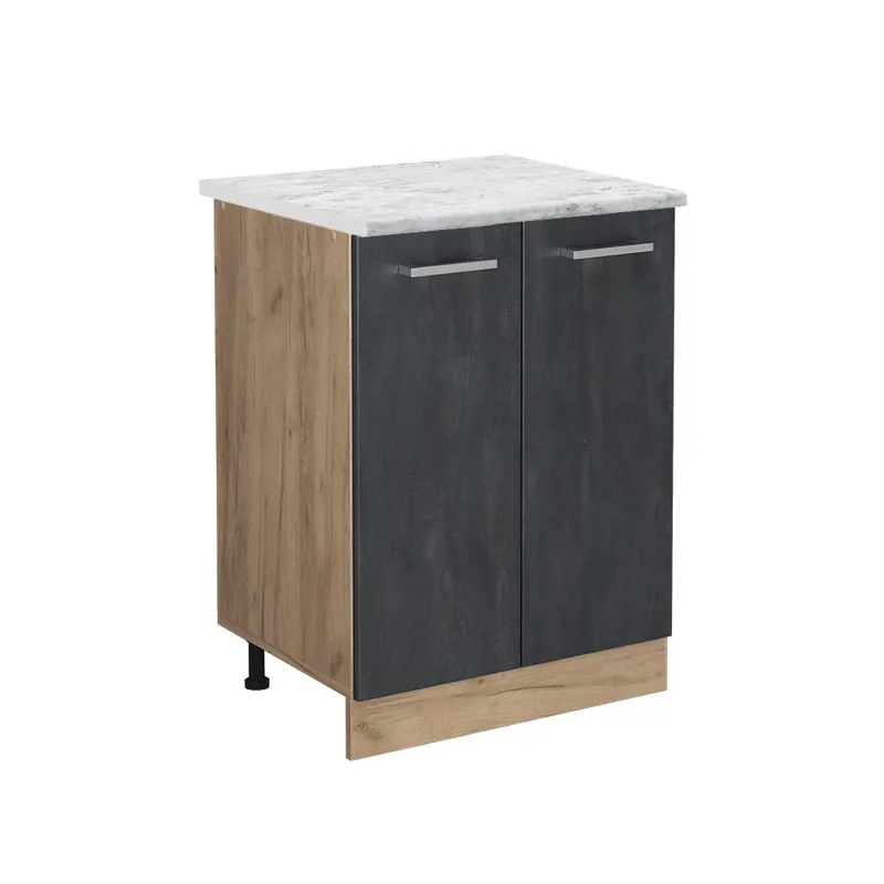 Dulap de bază de bucătărie R-Line Beton negru 60 cm marmură AP Vicco Ofertă limitată
