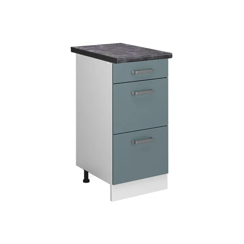 Dulap de bază de bucătărie R-Line Albastru-gri 40 cm cu sertare, AP antracit Vicco Expediere rapidă