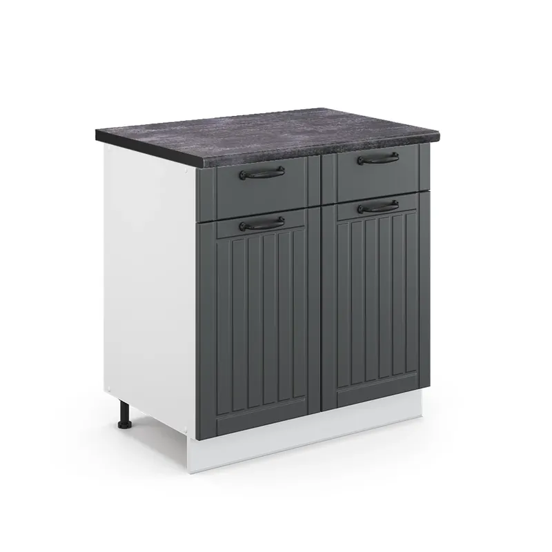 Bestseller Dulap de bază de bucătărie Fame-Line Casă de țară antracit 80 cm , AP Antracit Vicco