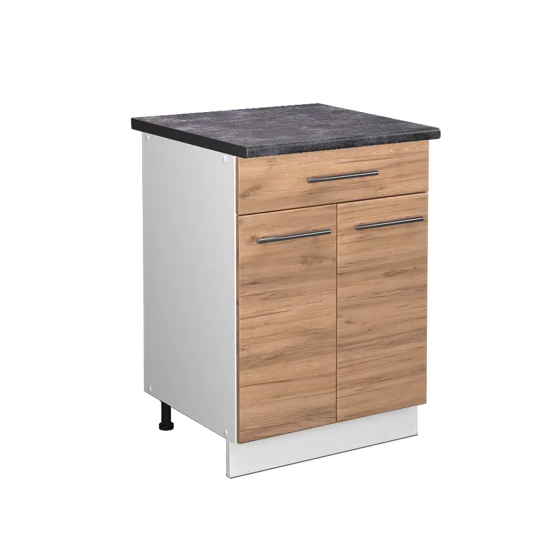 Dulap de bază de bucătărie Fame-Line Stejar Goldkraft 60 cm cu sertar, AP antracit Vicco Promoție