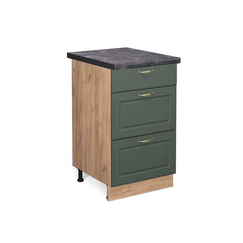 Preț mic Dulap de bază de bucătărie Fame-Line Casă de țară verde și aurie 50 cm , AP Antracit Vicco