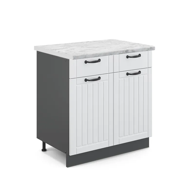 Dulap de bază de bucătărie Fame-Line Casă de țară albă 80 cm , AP Marmură Vicco Livrare expres