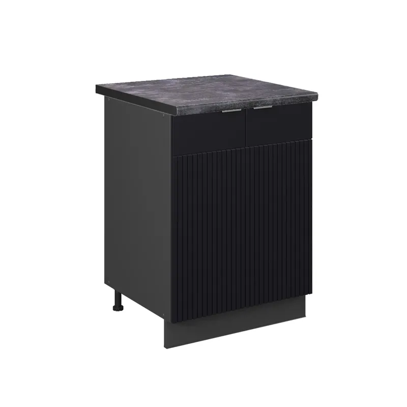 Vezi acum Dulap de bază de bucătărie Fame-Line dungi negre 60 cm , AP Antracit Vicco