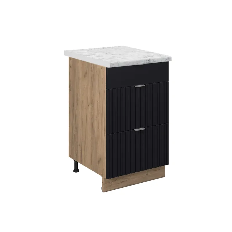 Dulap de bază de bucătărie Fame-Line dungi negre 50 cm , AP Stejar Vicco Cumpără acum
