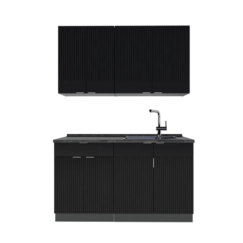 Bucătărie simplă Fame-Line Dungi negre/antracit 140 cm , AP Antracit Vicco Comandă acum