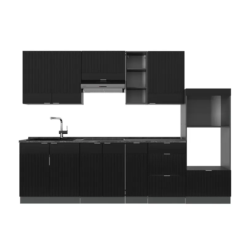 Vezi acum Kitchenette Fame-Line Dungi negre/antracit 280 cm , AP Antracit Vicco