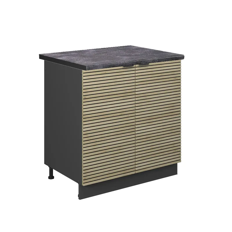 Bestseller Dulap de bază pentru chiuvetă Fame-Line Panou de stejar 80 cm , AP Antracit Vicco