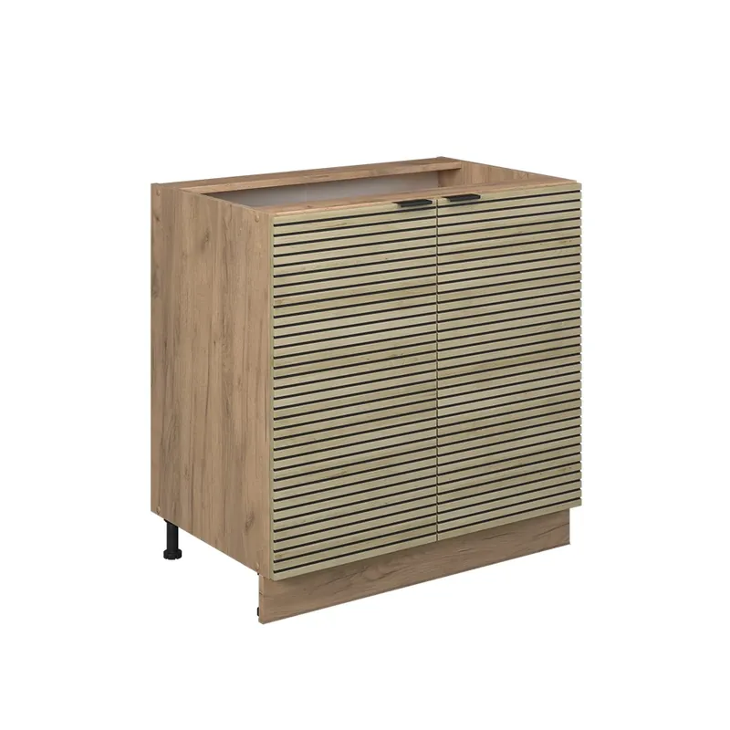 Ieftin Dulap de bază de bucătărie Fame-Line Panou de stejar 80 cm cu raft, fara blat Vicco