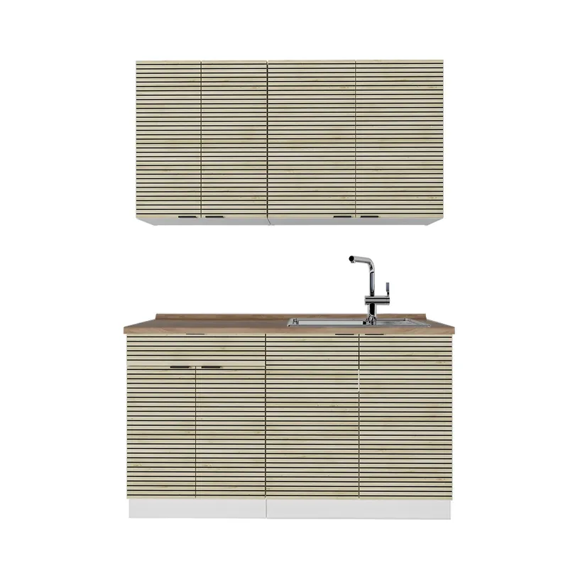 Bucătărie simplă Fame-Line Panou stejar/alb 140 cm , AP Stejar Vicco Livrare expres