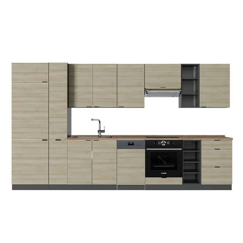 Cumpără acum Kitchenette Fame-Line Panou stejar/antracit 355 cm , AP Stejar Vicco