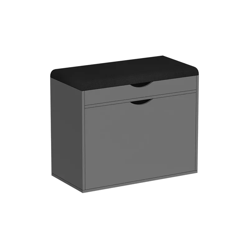 Ofertă limitată Bancă pentru încălțăminte Schufy antracit 60x51 cm cu 2 compartimente Vicco