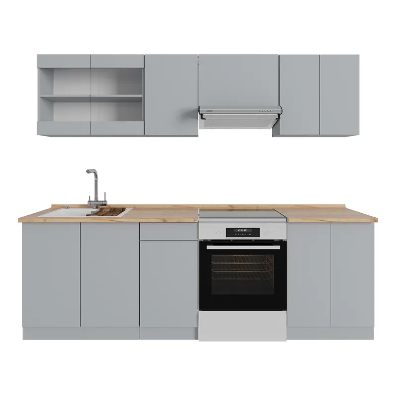 Bucătărie R-Line Gri 240 cm , AP Stejar Vicco Ofertă exclusivă