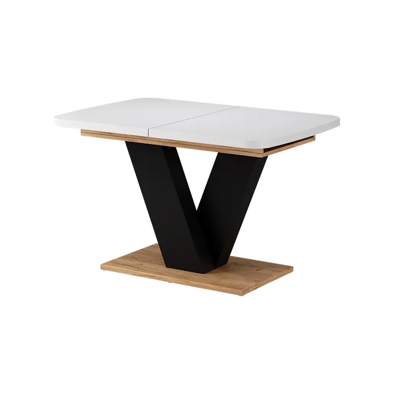 Masa de sufragerie Fenaro Stejar alb/golden 120 x 80 cm extensibil Vicco Retur gratuit