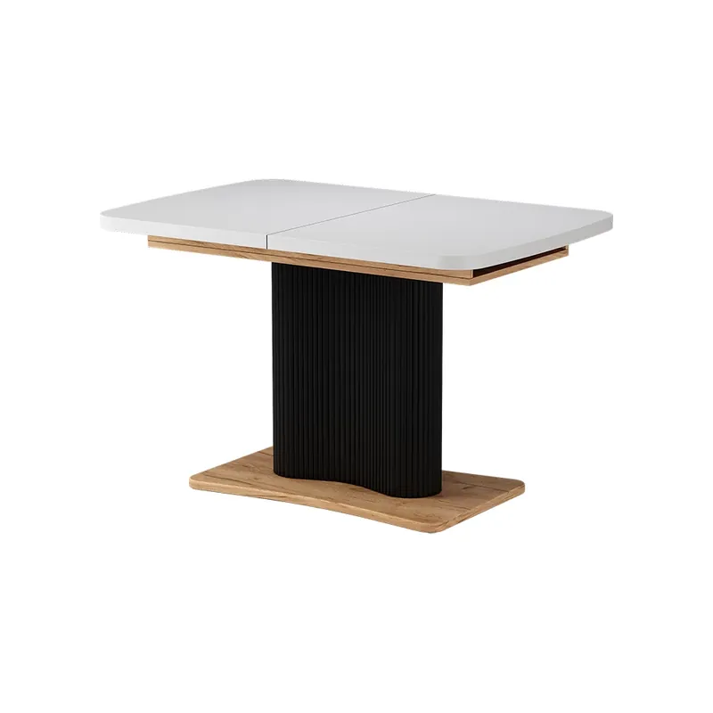 Preț mic Masa de sufragerie Fenaro Stejar alb/golden 120 x 80 cm extensibil Vicco