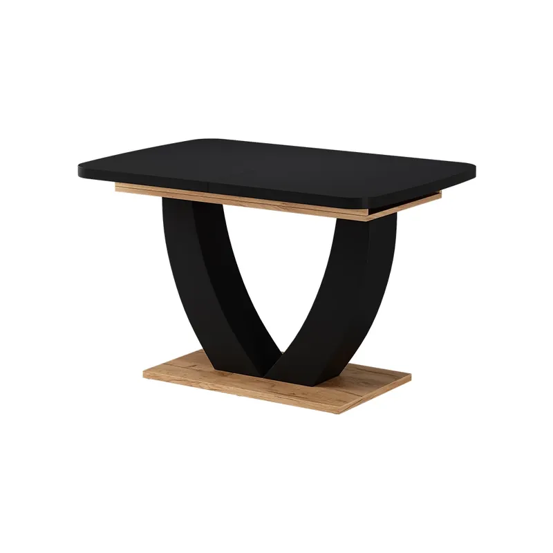 Masa de sufragerie Fenaro Stejar negru/golden 120 x 80 cm Extensibil Vicco Calitate înaltă