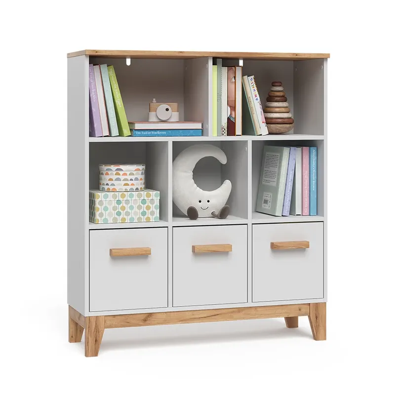 Retur ușor Raft pentru copii Malia Alb/Artisan 98.4x113.4 cm Vitalispa