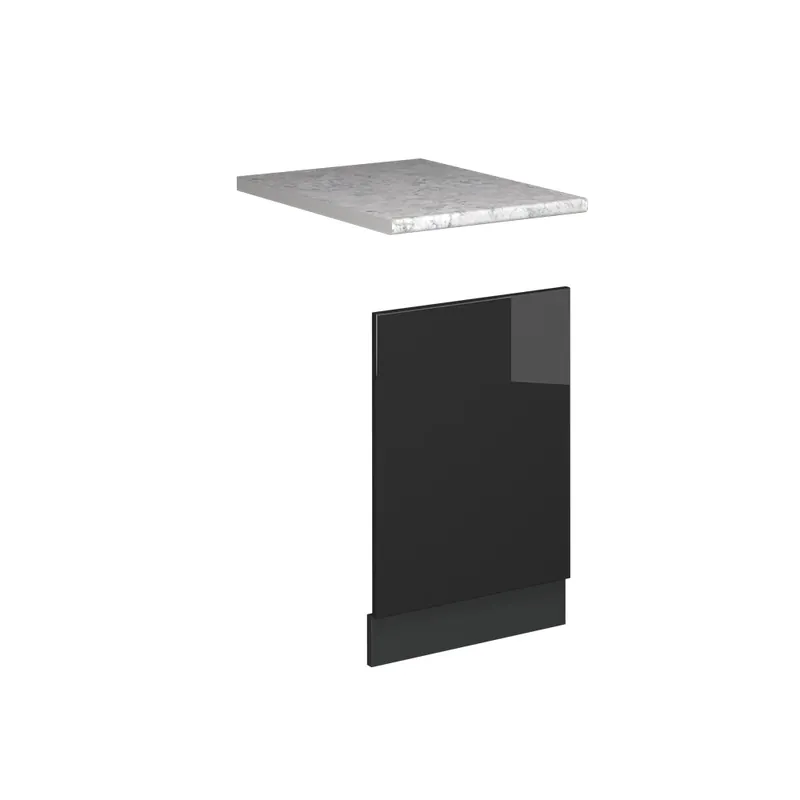 Noutate Panoul frontal Fame-Line Antracit lucios ridicat 45 cm , AP Marmură Vicco