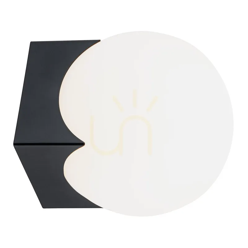 Aplica de perete ARGON Austin opal mat negru mat E14 SKU 4715 Lichidare de stoc