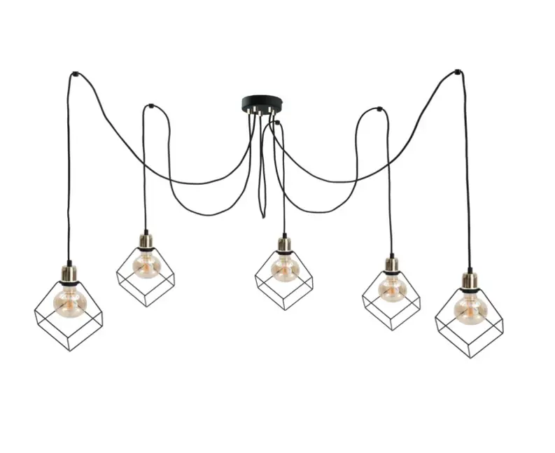 Cumpără online Lampa suspendata 5xE27 RUBEN GOLD