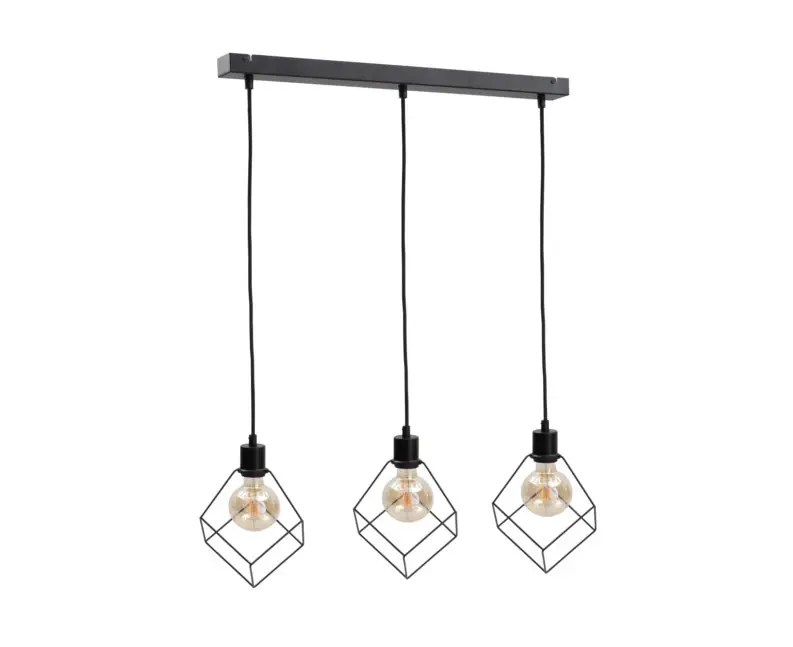 Lampa suspendata 3xE27 RUBEN BLACK Discount