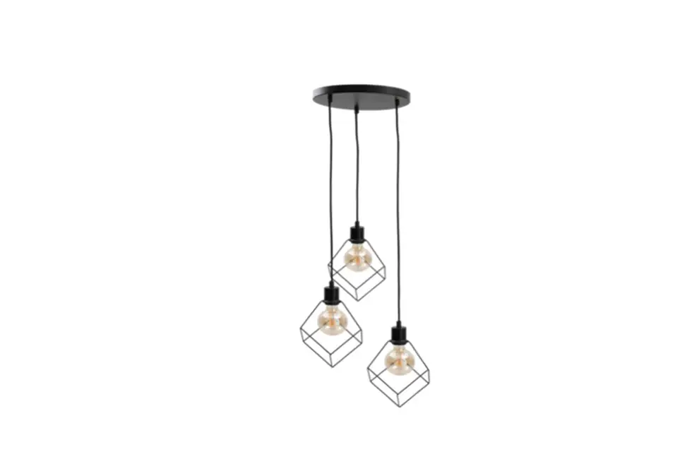Lampa suspendata 3xE27 RUBEN BLACK Disponibil imediat