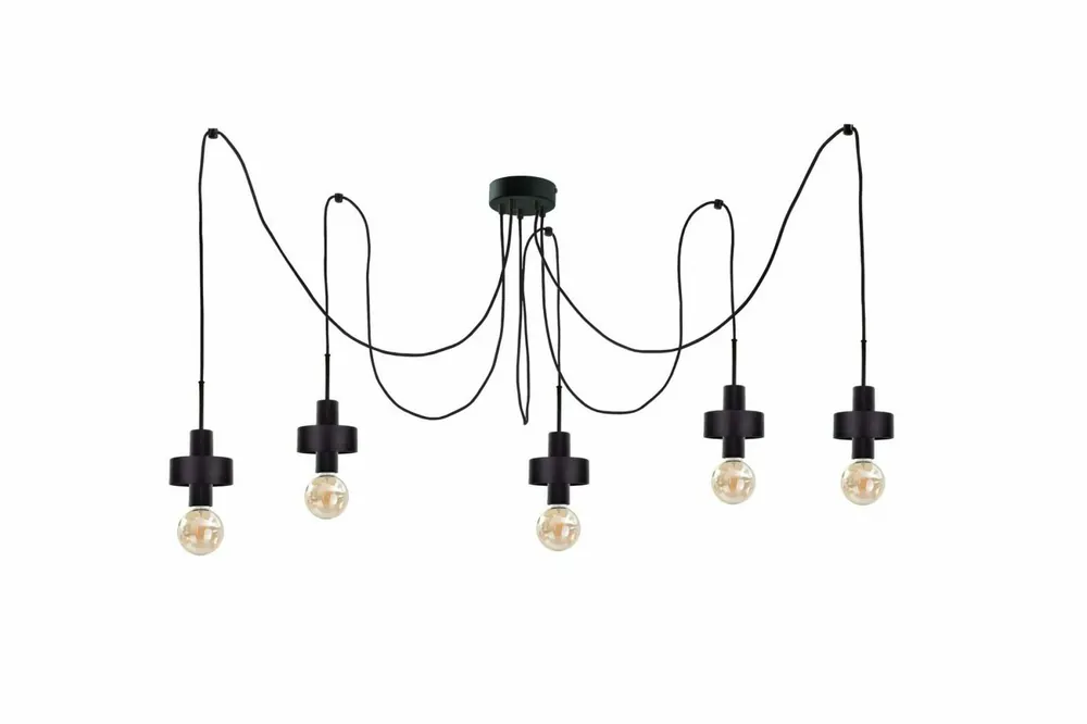 Plată securizată Lampa suspendata 5xE27 UNICA BLACK