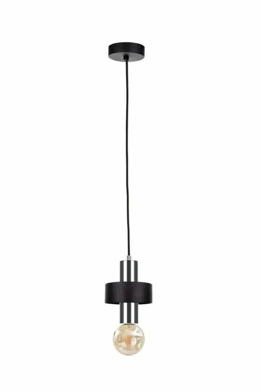 Lampa suspendata 1xE27 UNICA NEGRU / ARGINTIU Cel mai bun preț