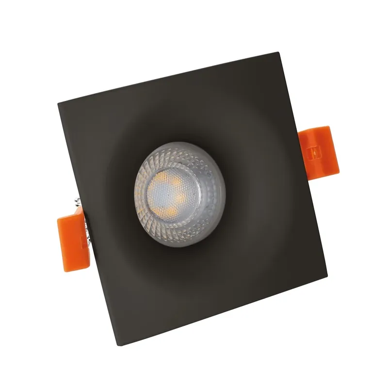 Preț redus Fiale V Gu10 250 V Mesh Gu10 Ip20 85x85x35mm negru pătrat.